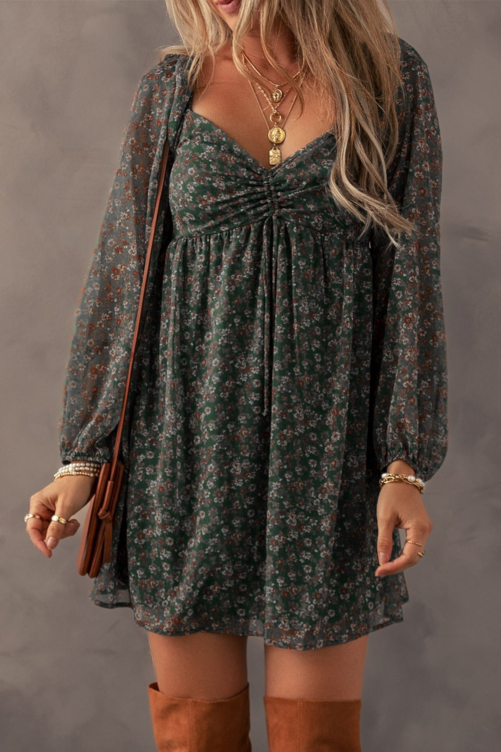 The Kaydence Floral Print Long Sleeve Dress