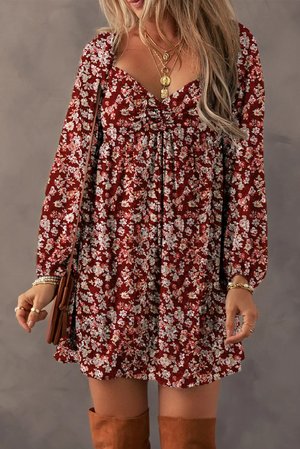 The Kaydence Floral Print Long Sleeve Dress