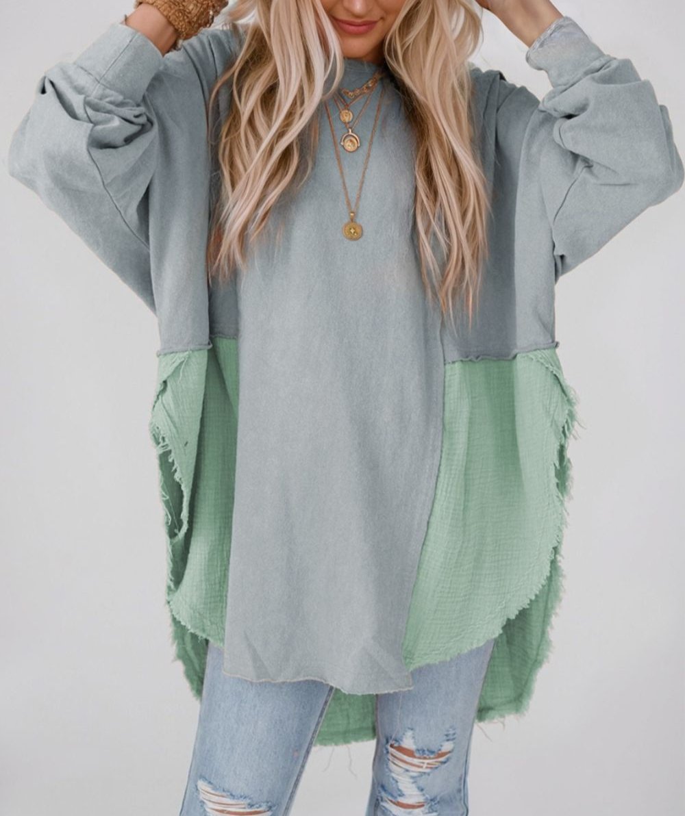 Boho Contrast Top