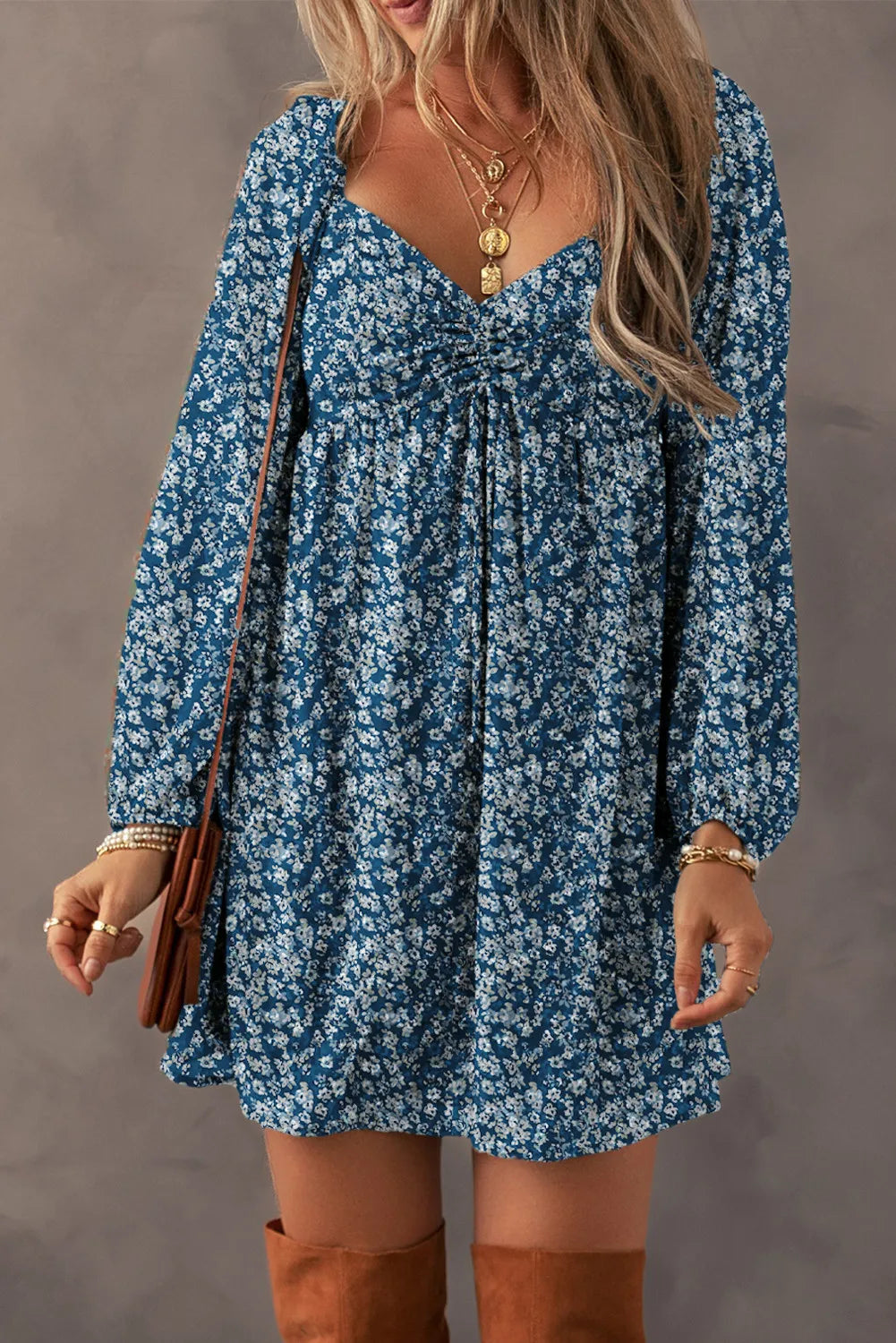 The Kaydence Floral Print Long Sleeve Dress