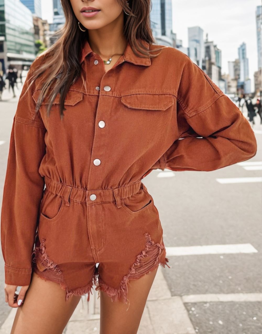 The Cheyenne Rust Romper