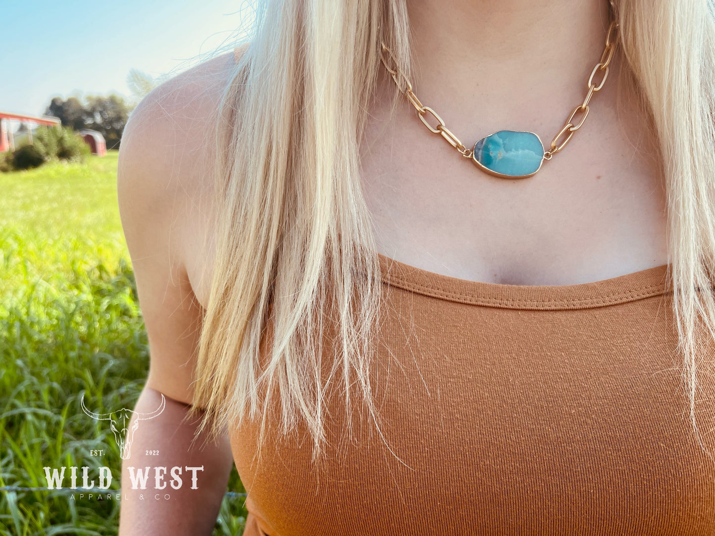 Blue Stone Necklace