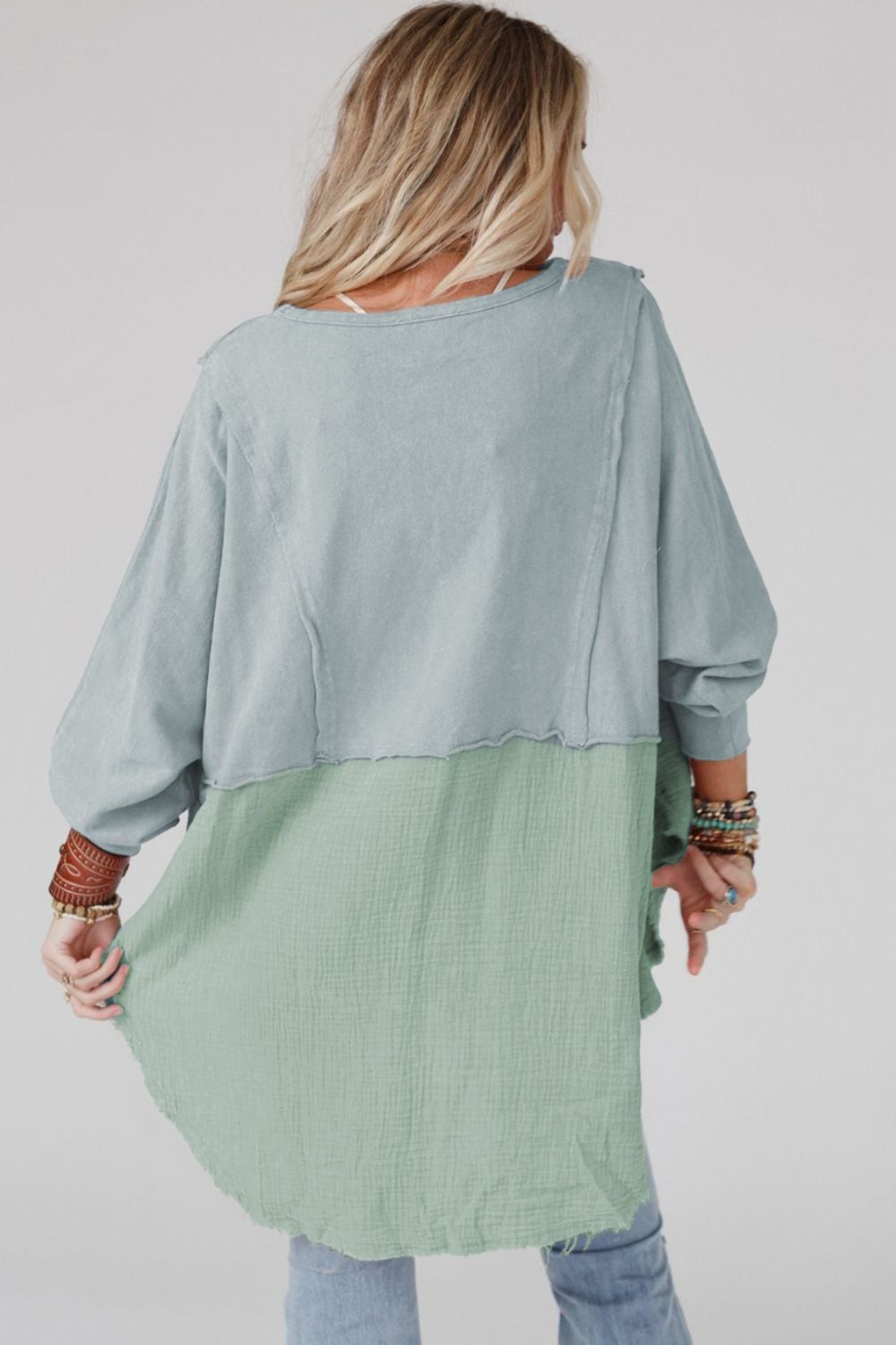 Boho Contrast Top