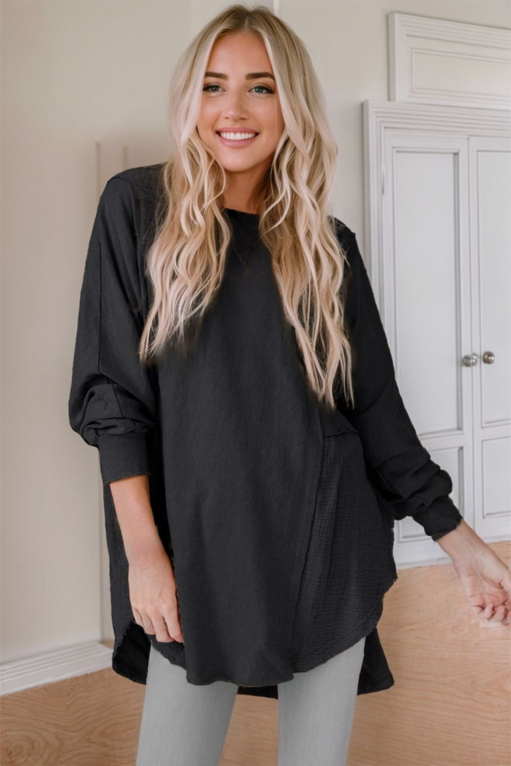 Boho Contrast Top