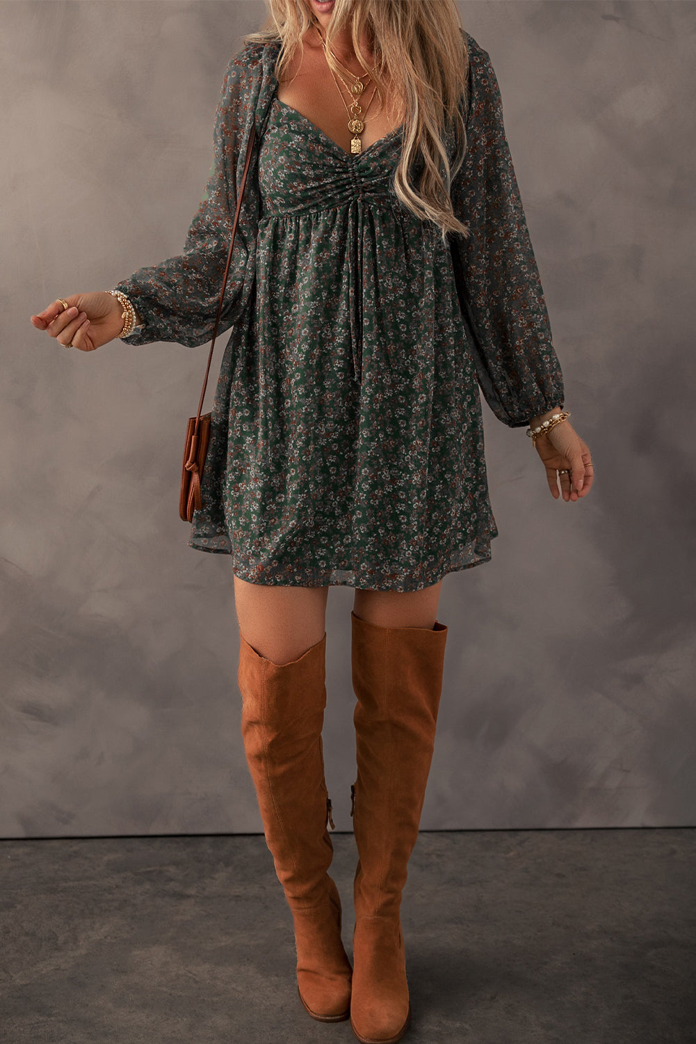 The Kaydence Floral Print Long Sleeve Dress