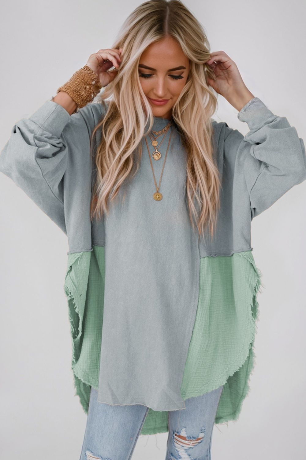 Boho Contrast Top