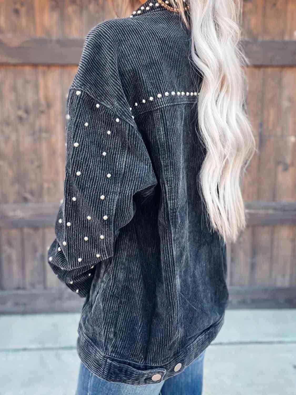 The Ashley Studded Button Down Jacket