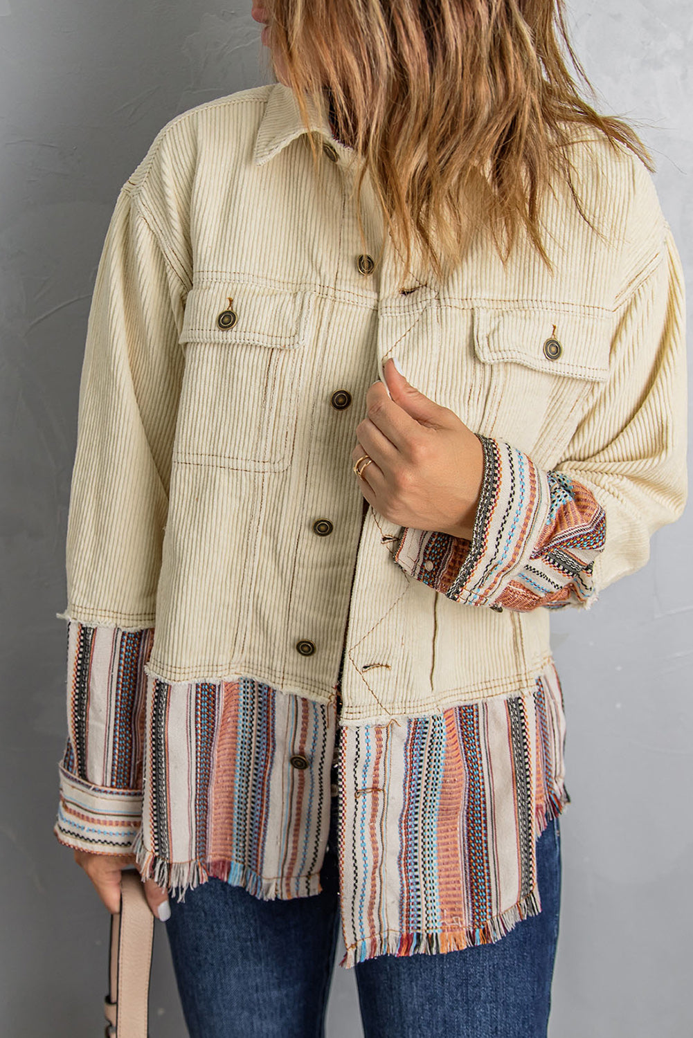 Pastel  Striped Shacket