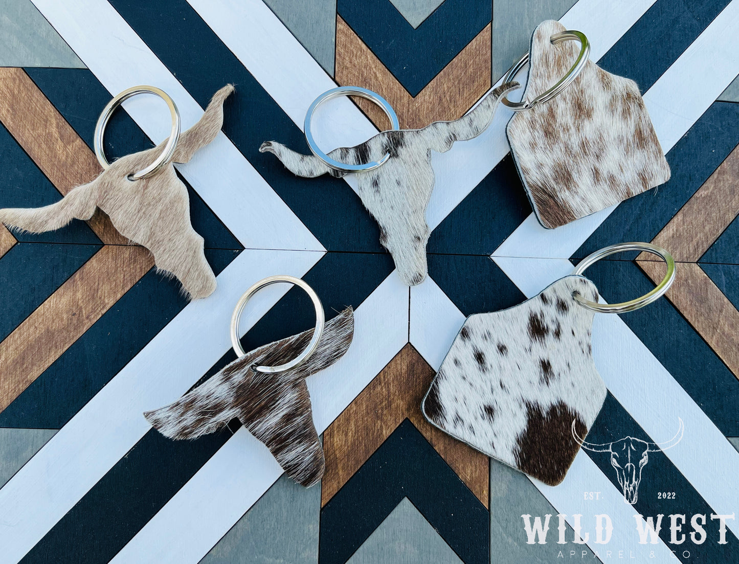 Cowhide Keychains